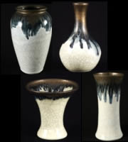 Artificial-ash glazed stoneware vases & vessels © The Robert James Studio