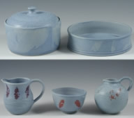 Fully functional stoneware in gentle blue glaze © The Robert James Studio